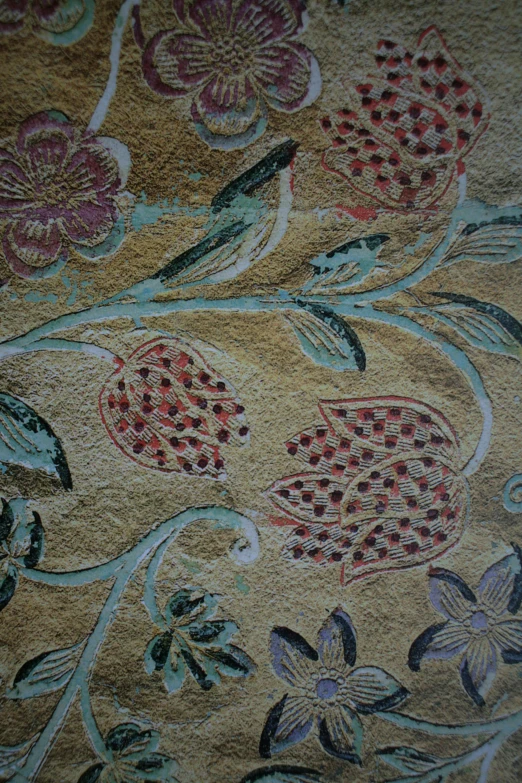 an image of fabric with flowers on it