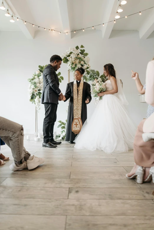 an image of a wedding at a church ceremony