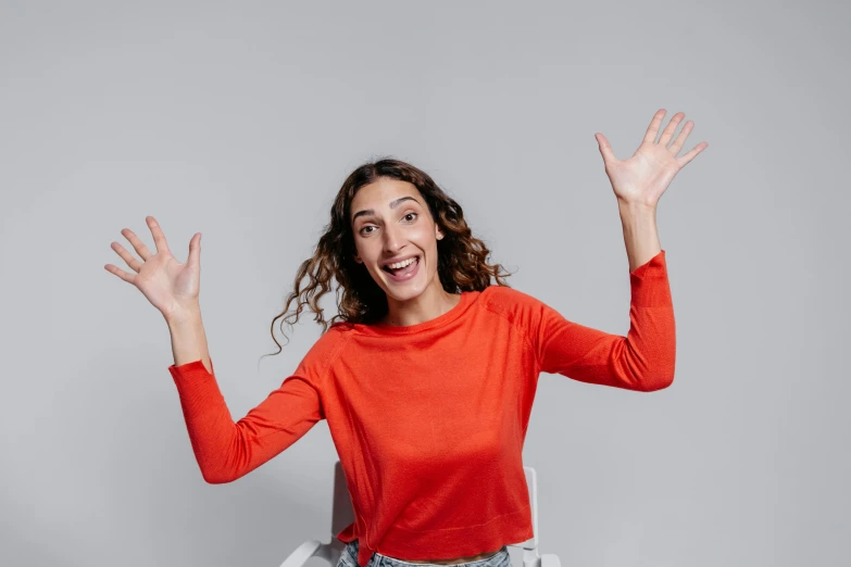 the young woman is happy about how to do a trick