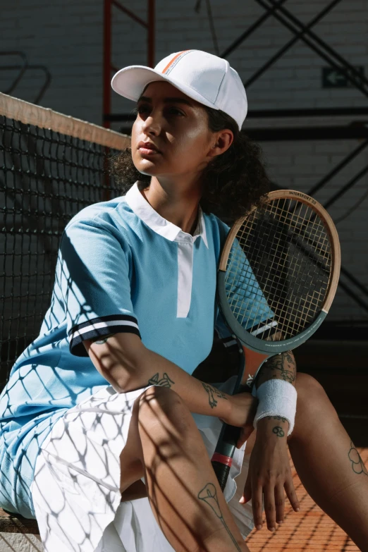 an image of a woman sitting on a court