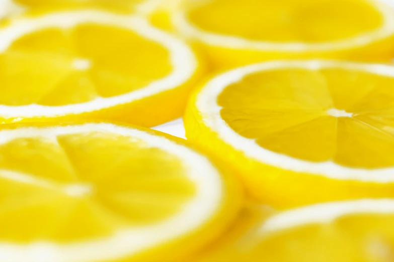 a closeup of sliced lemons sitting in the middle