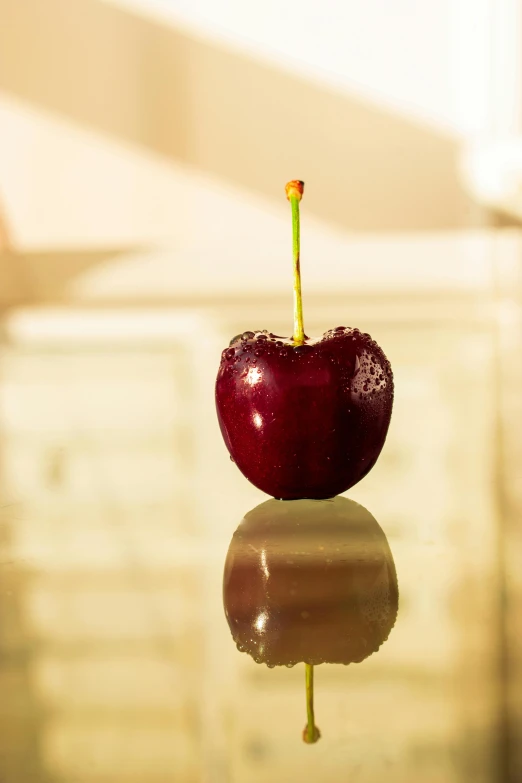 an apple that is on top of a desk