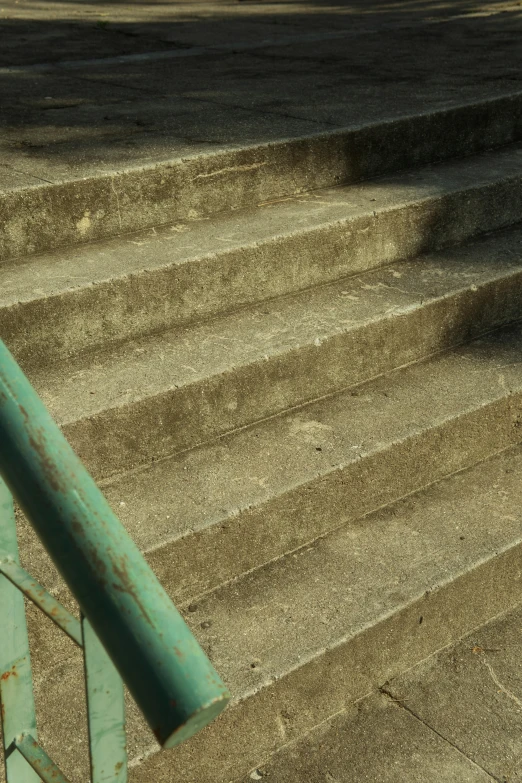 the steps of the cement are almost empty