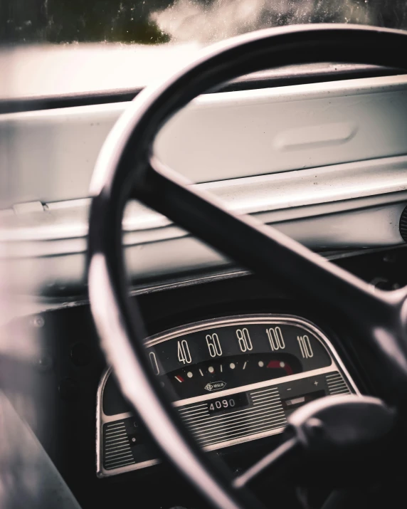 the front dash of a car is shown with dash lights