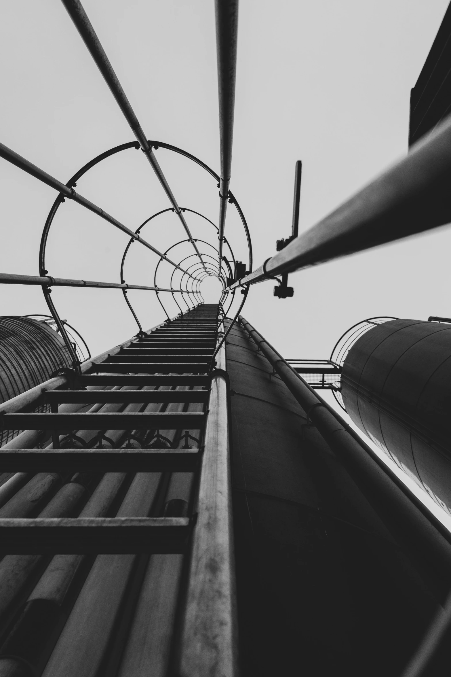 an image of a spiral metal object in the air