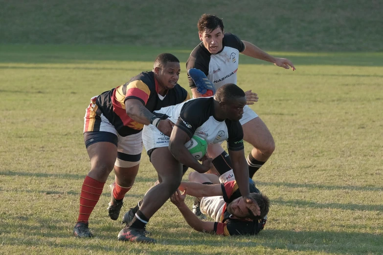 rugby players compete in an organized game