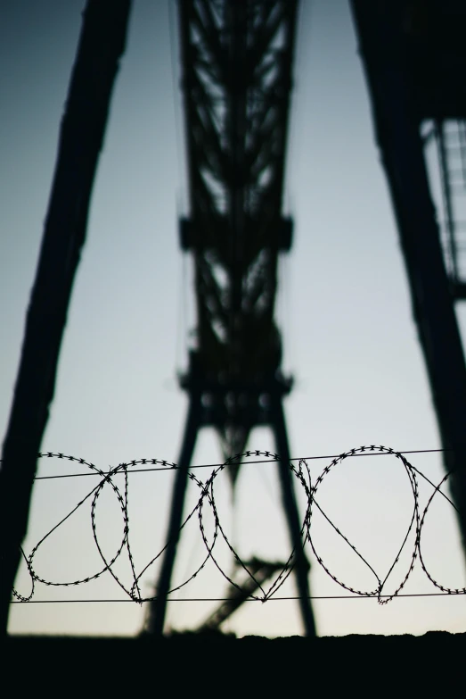 two birds sitting on top of a metal wire fence