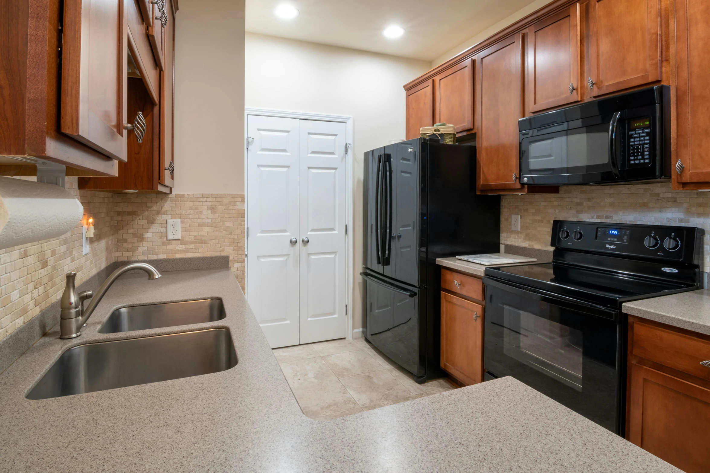 the kitchen is clean and ready for us to use