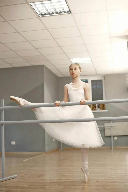 a ballerina is posed and posing for a portrait