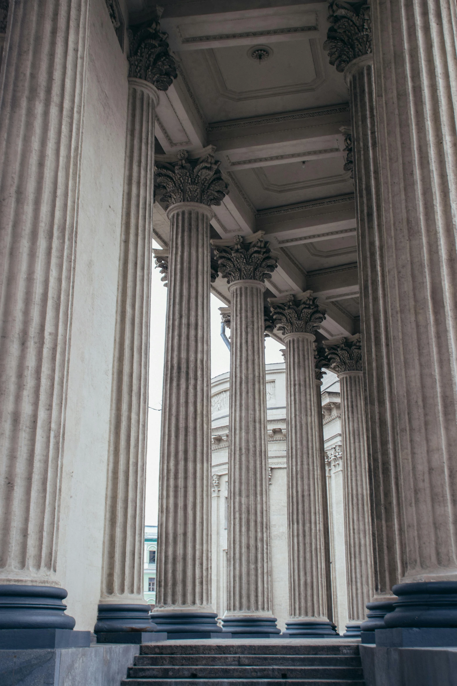 a group of pillars that are near each other