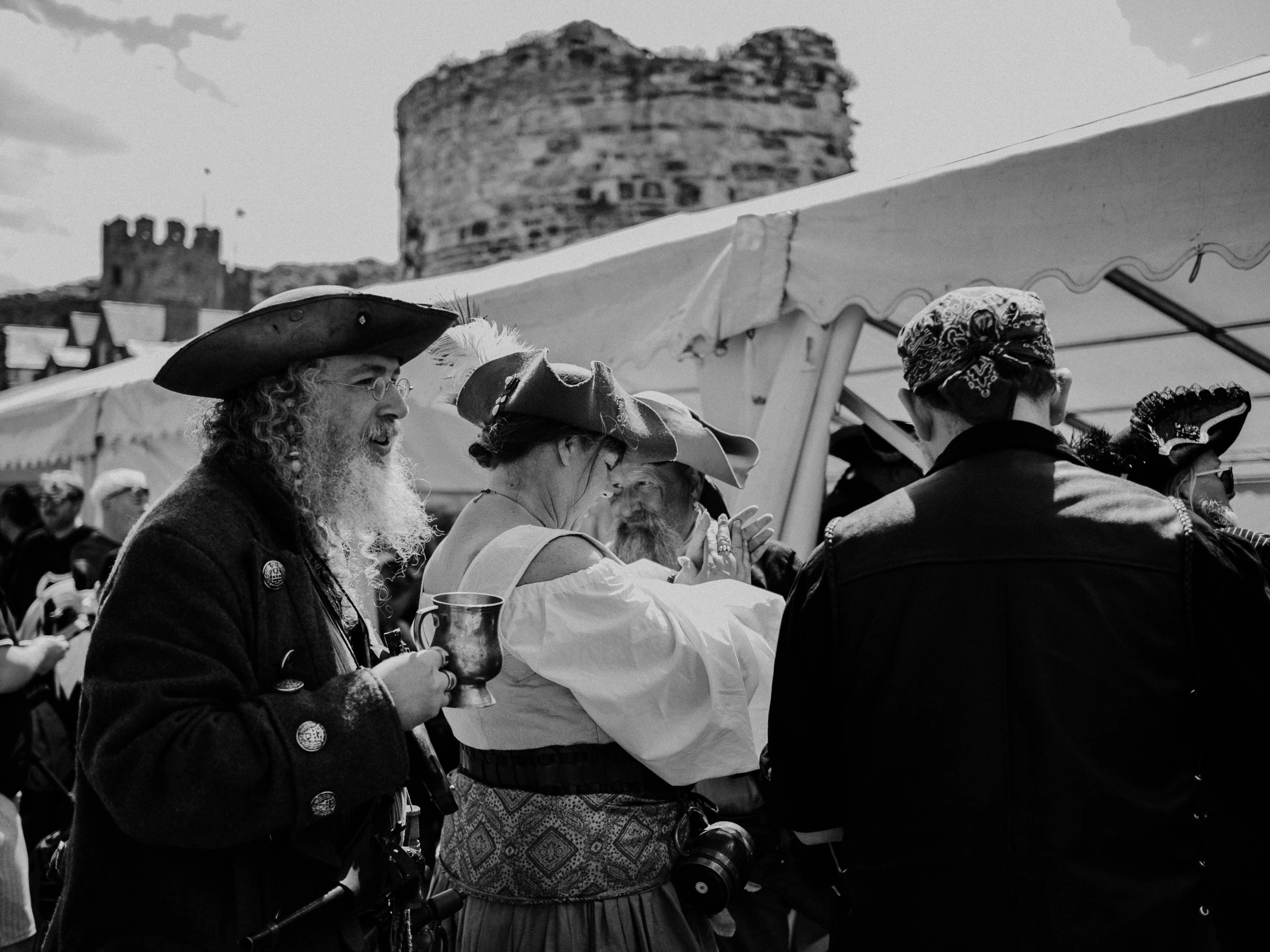 people in costume at an outdoor event