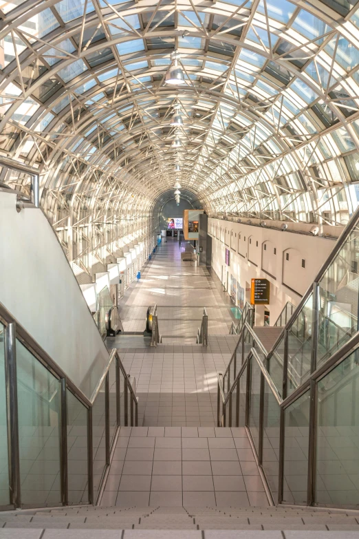 there is a walkway inside the terminal