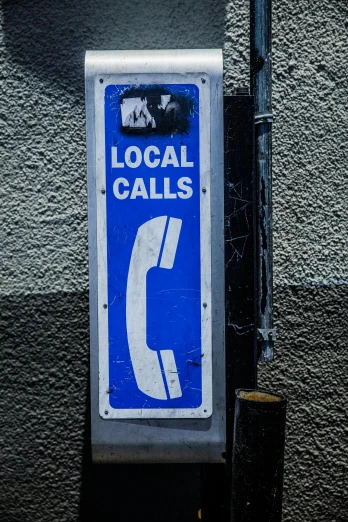 this is a sign that says local calls