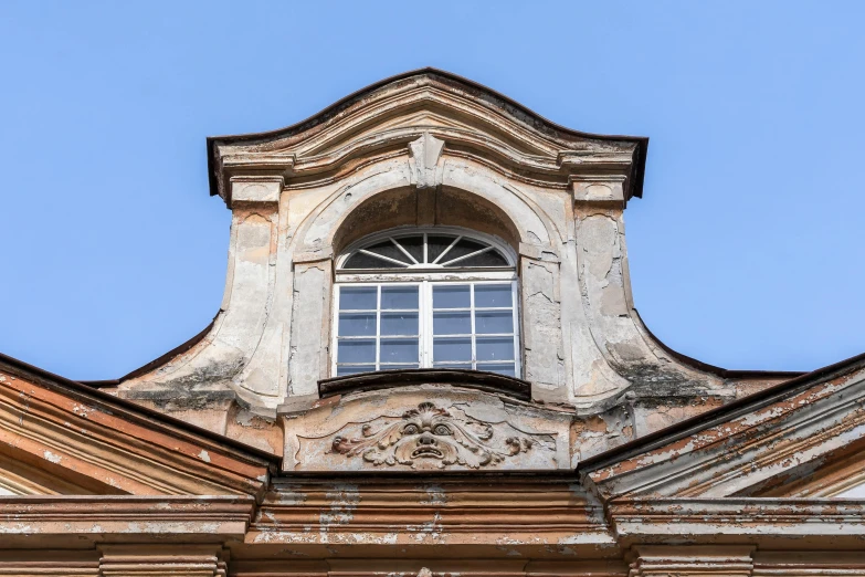 a window is displayed on the top of a building