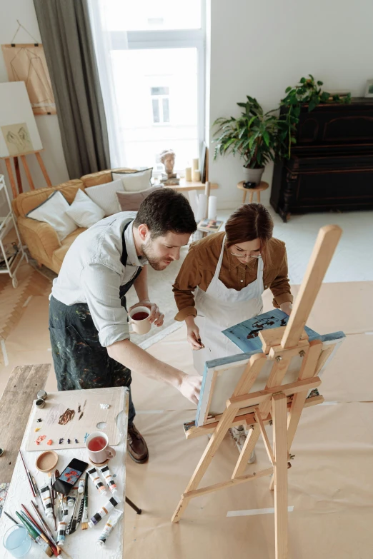 the couple is enjoying the creativity of their work