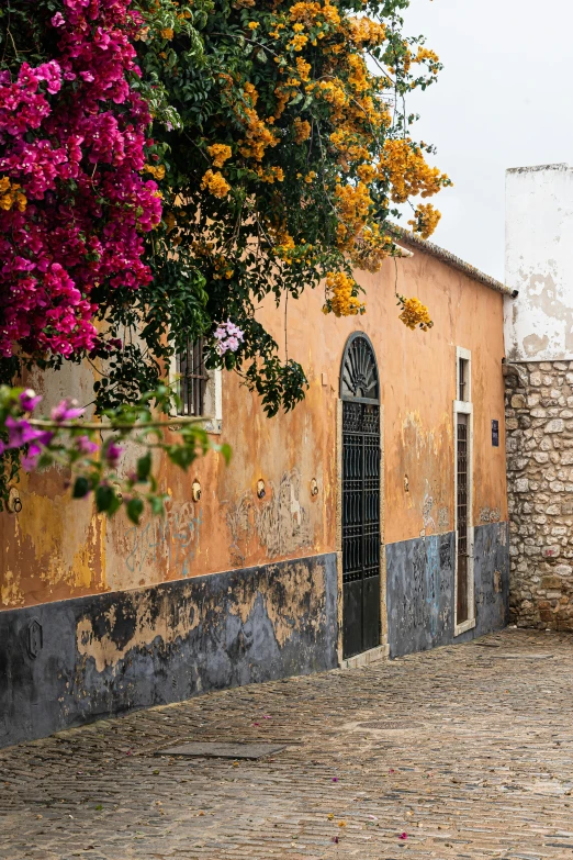 a very pretty building with an old style door