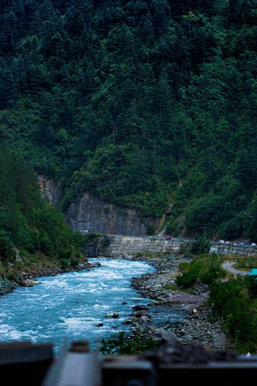 view of mountains and water from a bridge