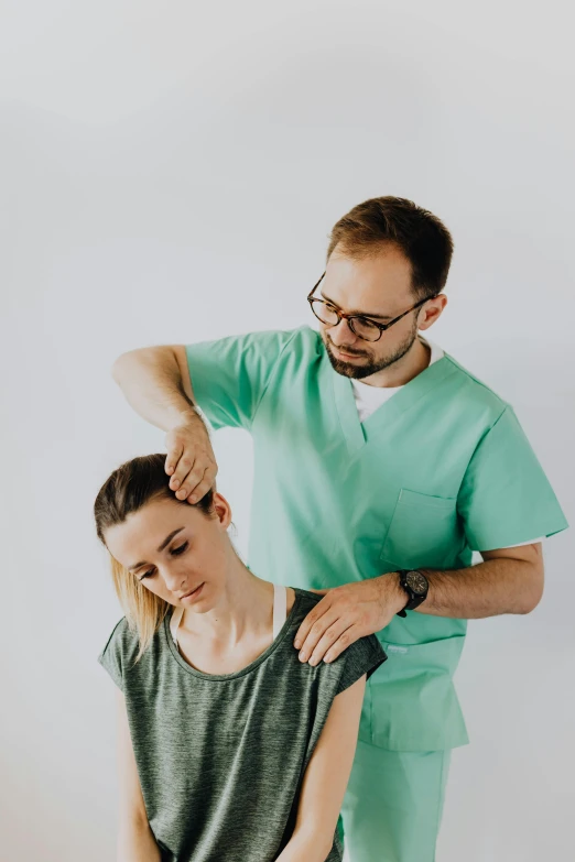 an image of a woman getting her hair done