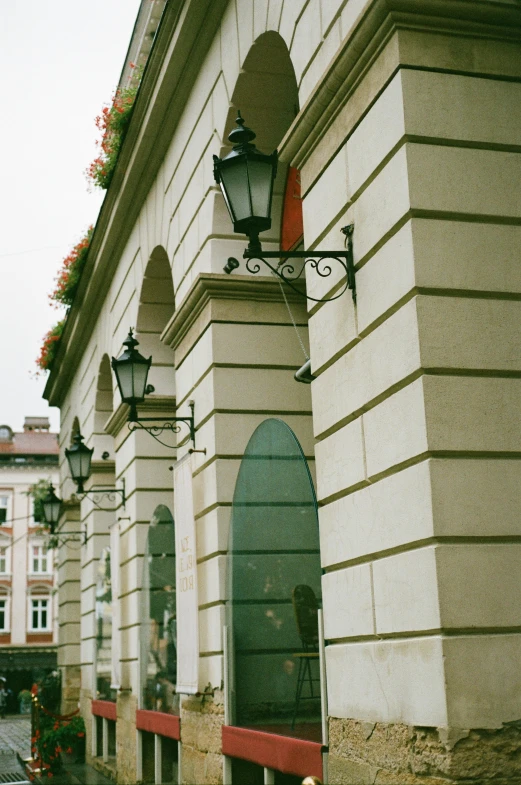 an outdoor restaurant that looks like old school looking