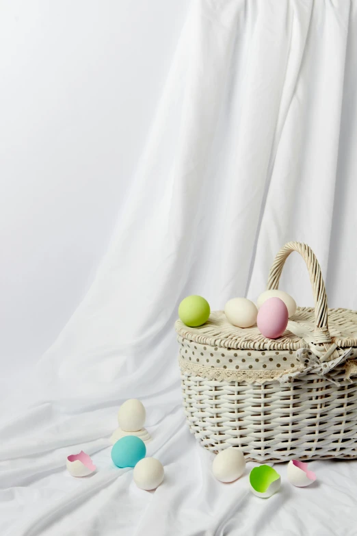 an image of a basket with eggs inside