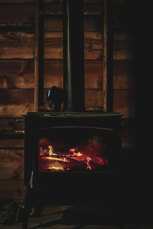 a stove that is heating some kind of soing in it