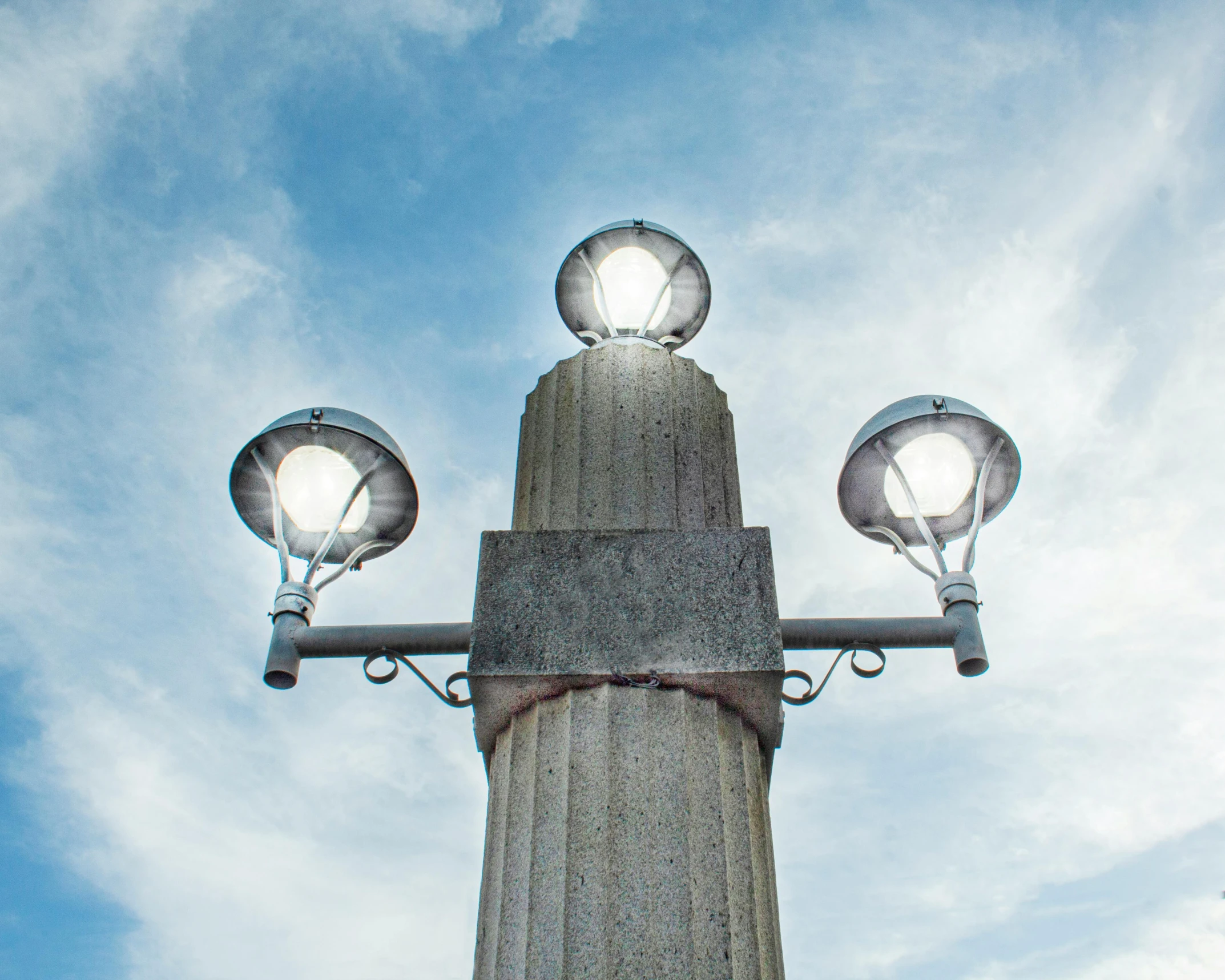 a street lamp on top of a pole