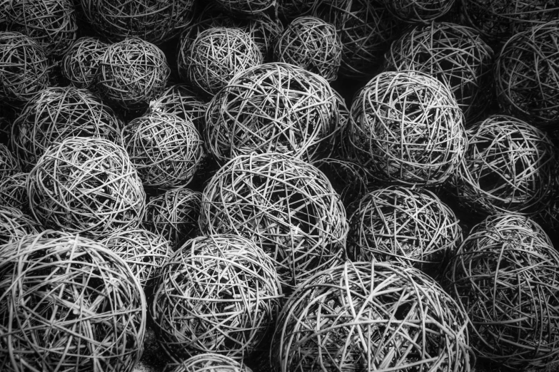 a close up po of many balls of yarn