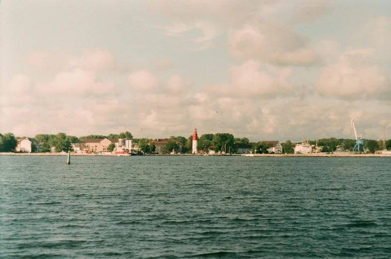 there is a sail boat in the water