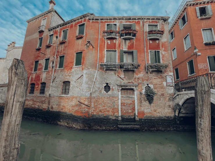 an abandoned building in venice, italy