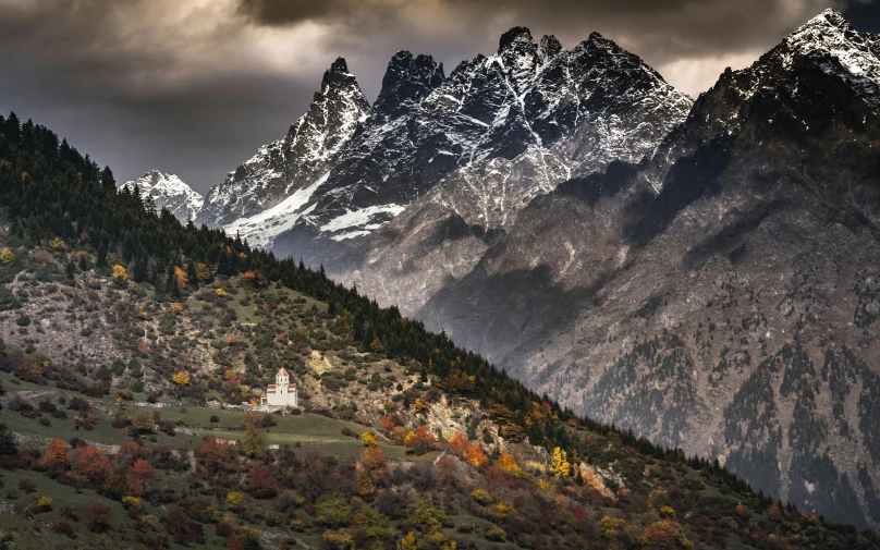 a big mountain that is covered in lots of snow