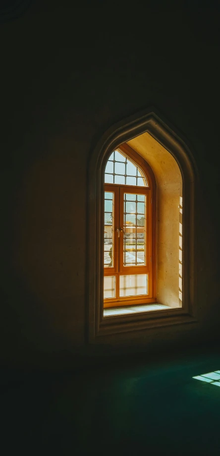 a window is shown as seen from the inside