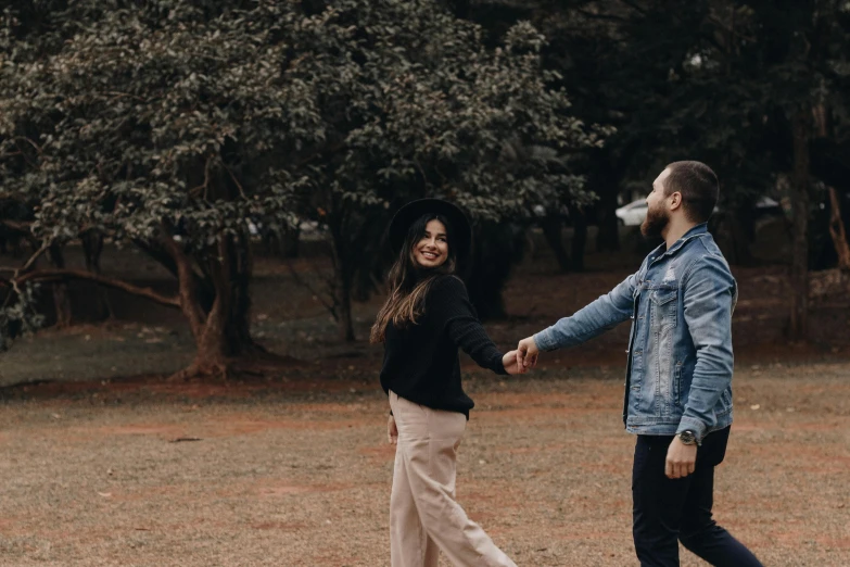 the couple has just caught each other's eye view