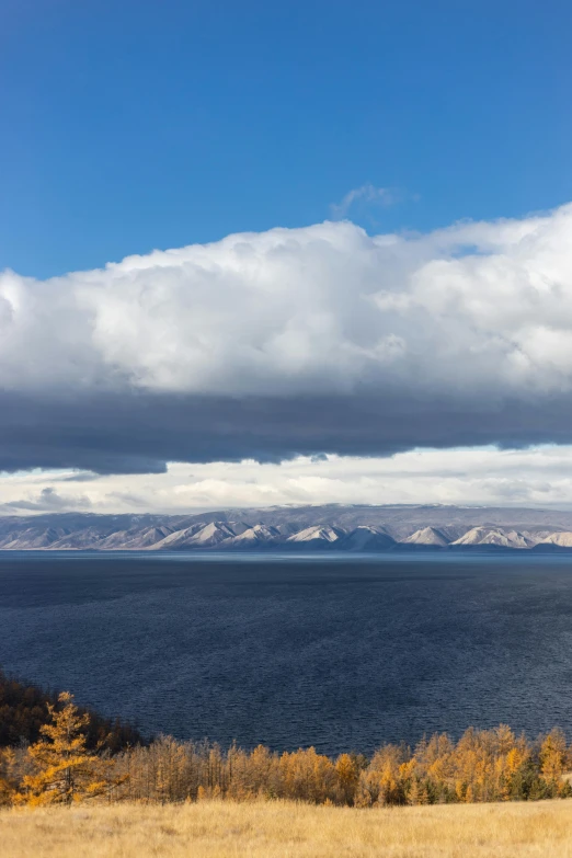 a big ocean and land that is not populated