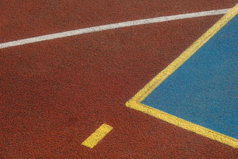 a tennis court with the line drawn on the side