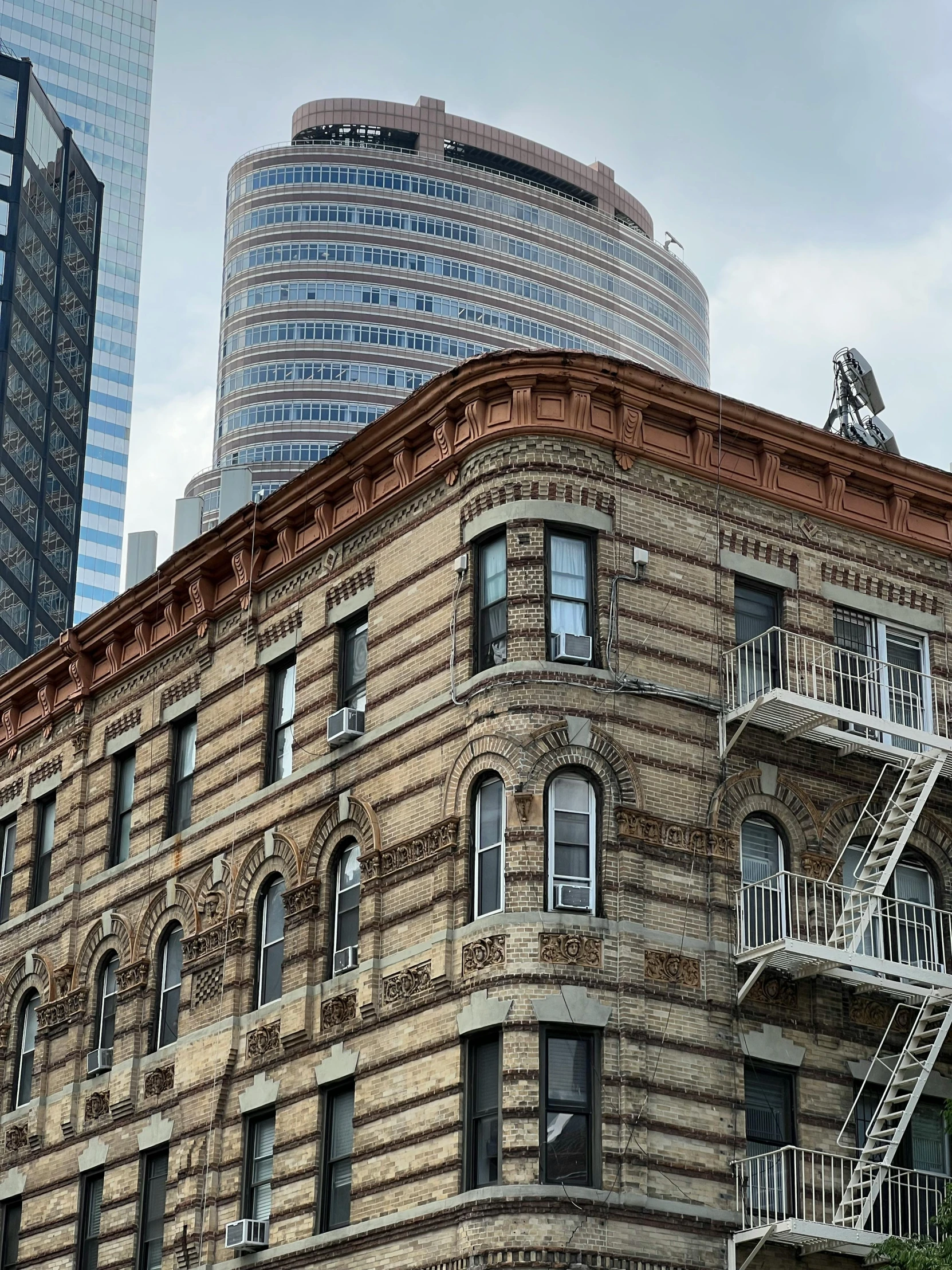 an old building with some stairs on it