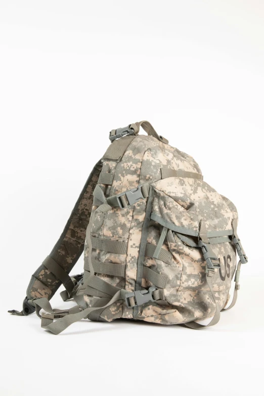 this is a backpack with camouflage fabric on the side