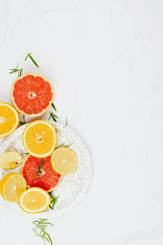 there are various cut fruits on the plate