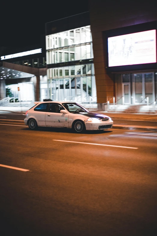 a car that is sitting in the street