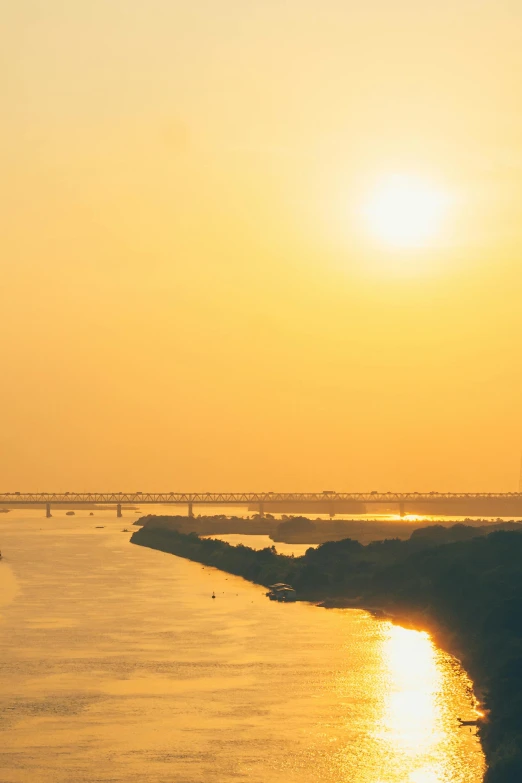 a sunset view of the coast and water