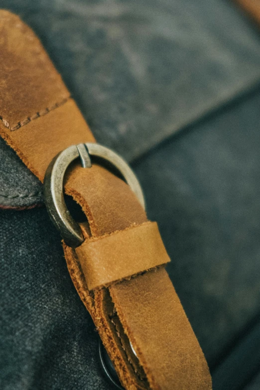 a ring is sitting on the back pocket of a person