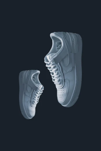 an air force 1 in the dark with the shoes off