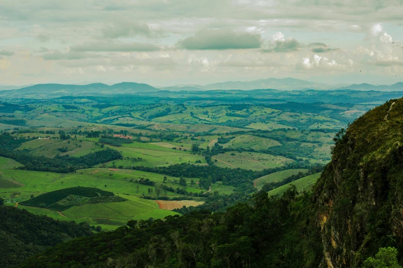 green rolling countryside as seen from above