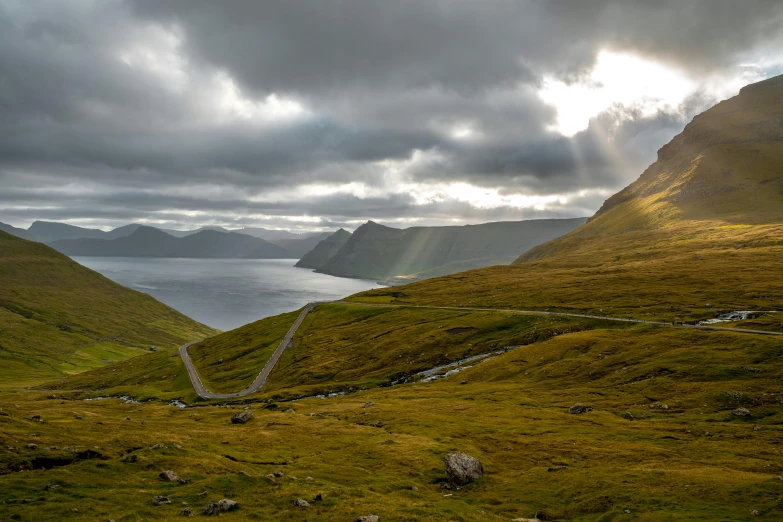 a beautiful view from the side of a mountain