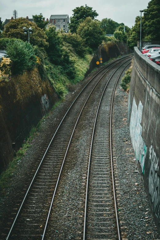 the view of an old rail road track