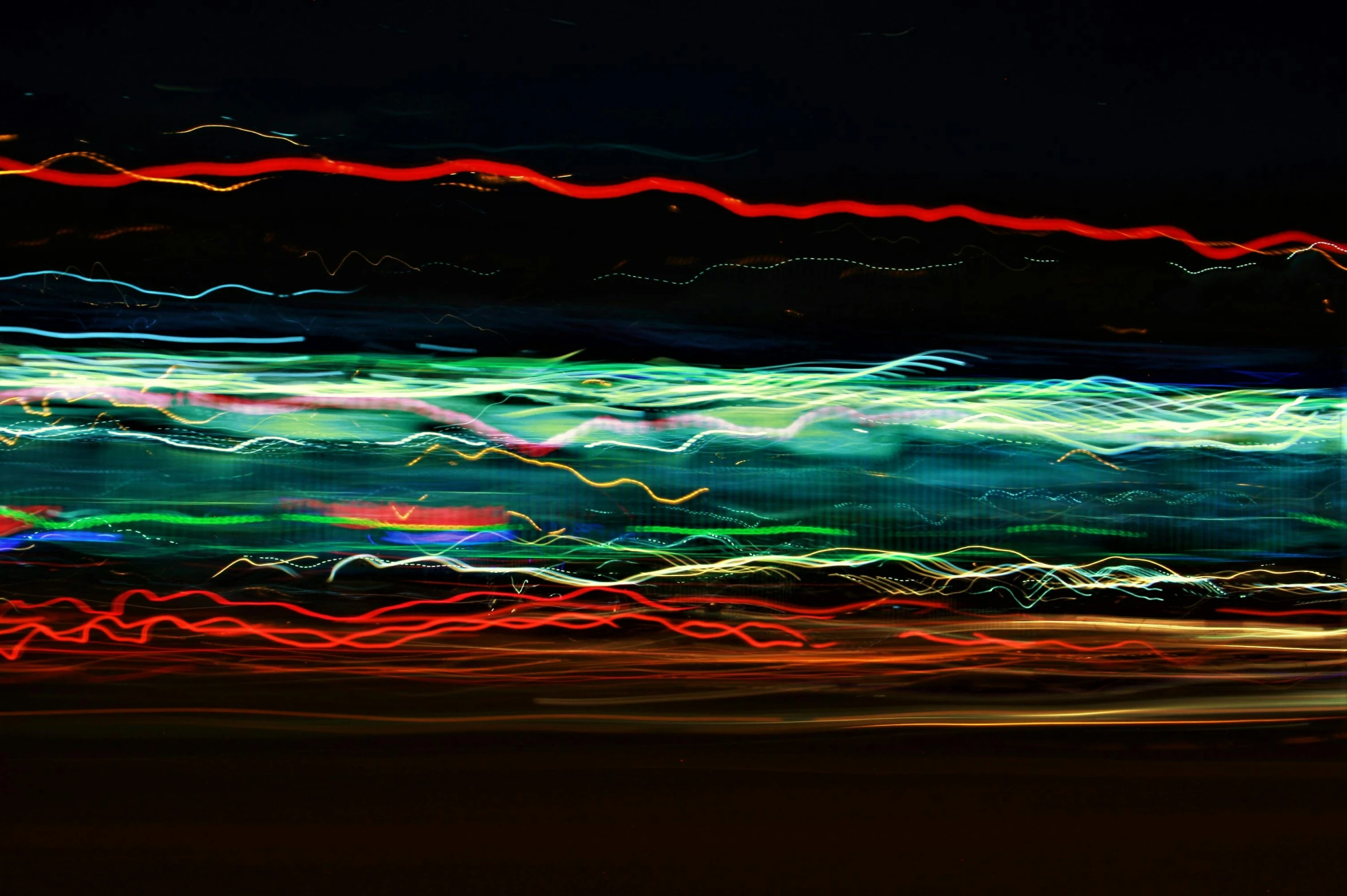 colorful long exposure pograph of light in motion