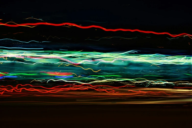 colorful long exposure pograph of light in motion