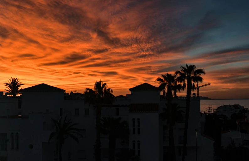 this is an image of an orange and purple sky