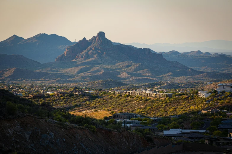 a beautiful mountain view with the mountains in the background