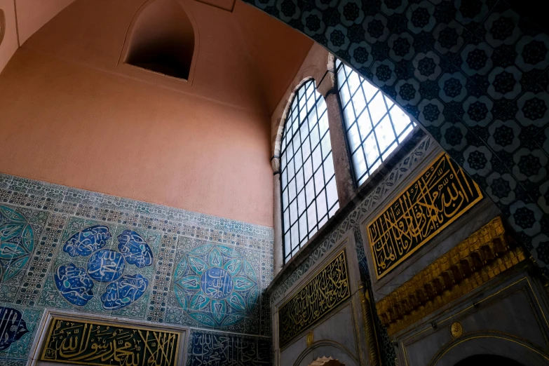 some decorative decorations inside of an intricate building