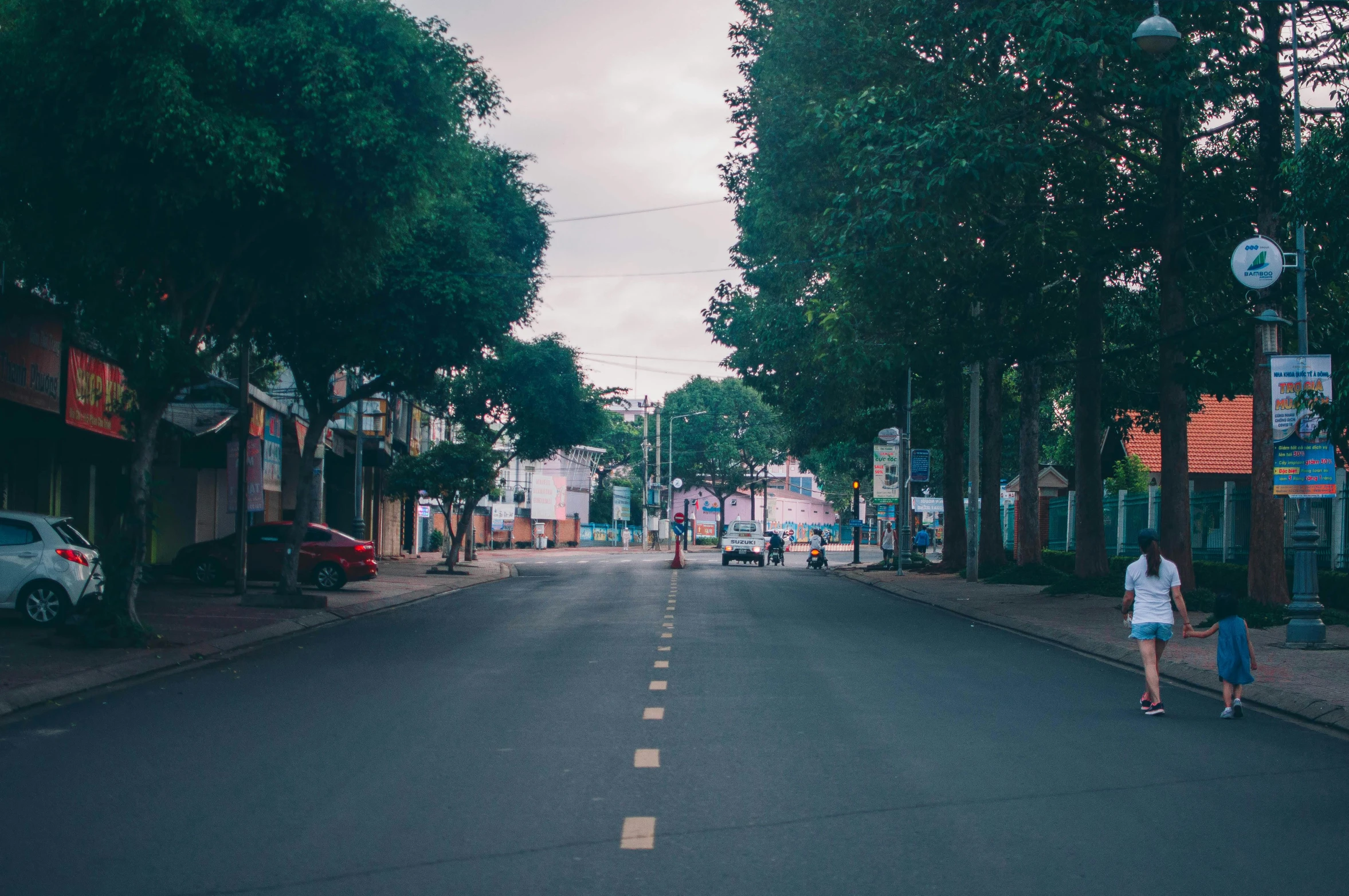 an image of a woman walking down the street